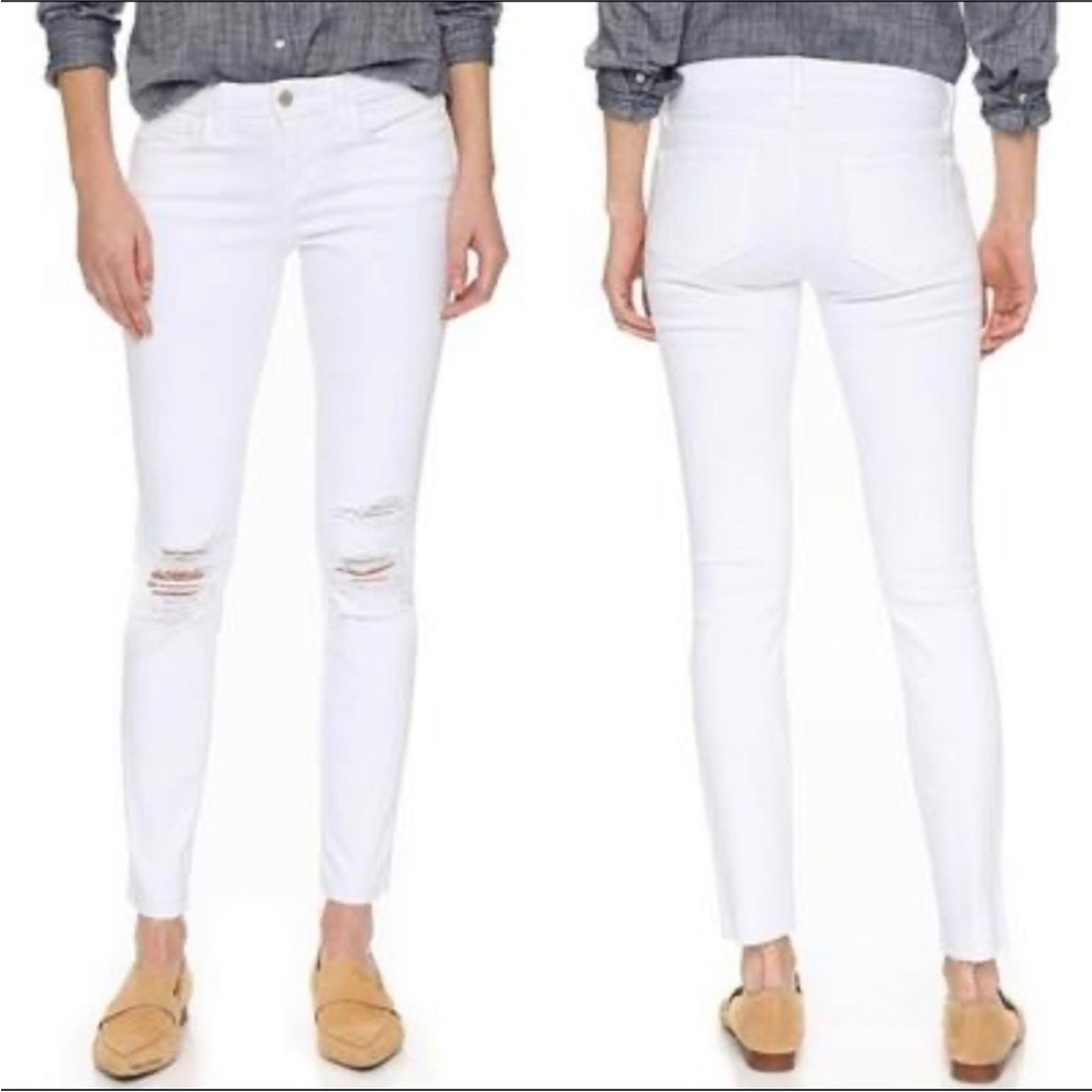 L’agence Chantal Low Rise Skinny Jeans in Blanc (white) - Picture 2 of 8